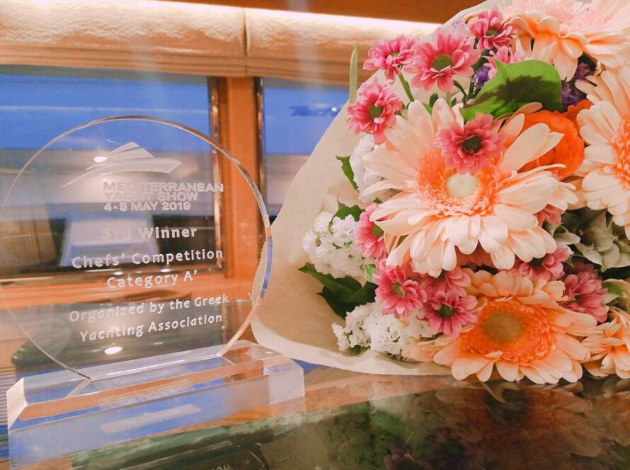 Chef of M/Y Andrea won the 3rd place at the Chefs' Competition Blu Cove Yachting