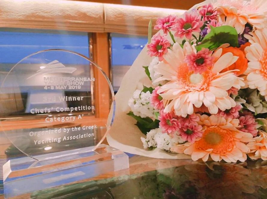 Chef of M/Y Andrea won the 3rd place at the Chefs' Competition Blu Cove Yachting